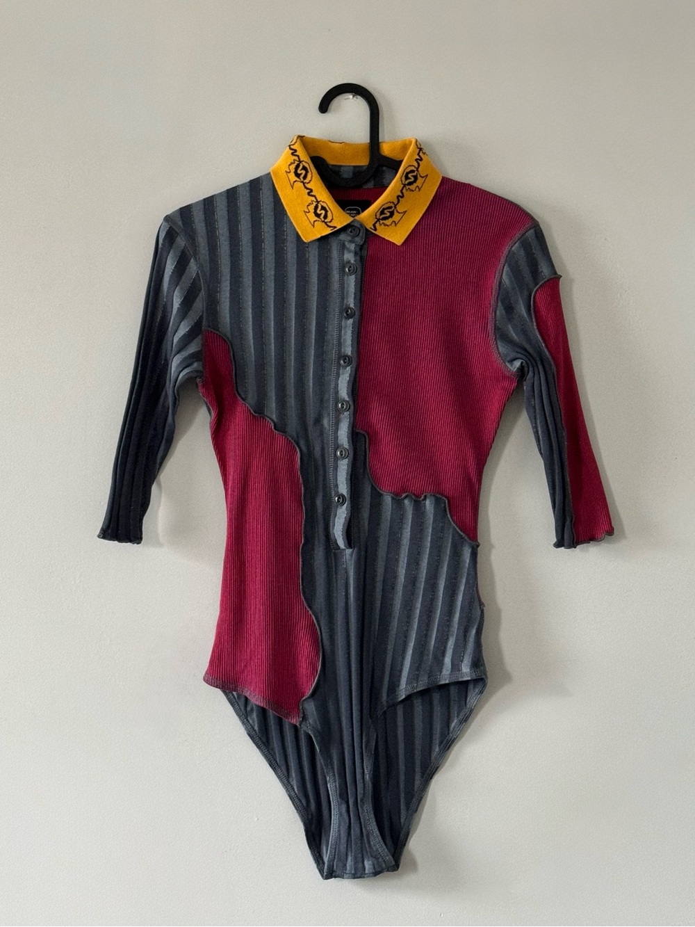 Braindead Jacquard Collar Bodysuit